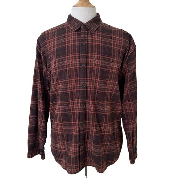 Abercrombie & Fitch Men Mulitcolor Brown Button Front Flannel Shirt Size XL - Picture 1 of 10